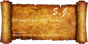 Stieglitz Júlia névjegykártya